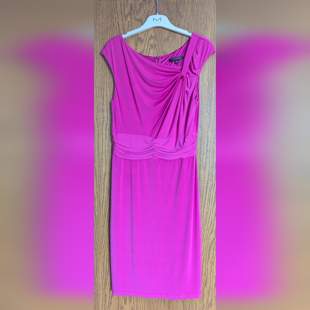 David Meister Pink Twist Front Dress